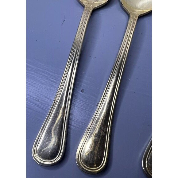 Pfaltzgraff Gold Electroplate Demitasse Espresso Spoons 4 Stainless Steel - Picture 6 of 15